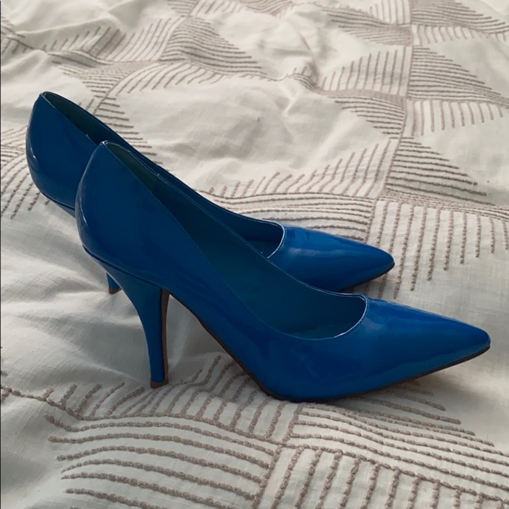 Brand new bright blue pumps! 3” heel
